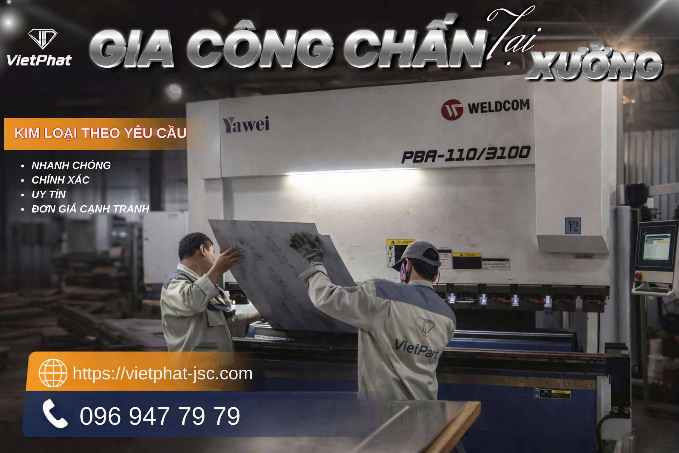 GIA CÔNG CHẤN KIM LOẠI TẠI XƯỞNG – CHÍNH XÁC TỪNG ĐƯỜNG GẤP