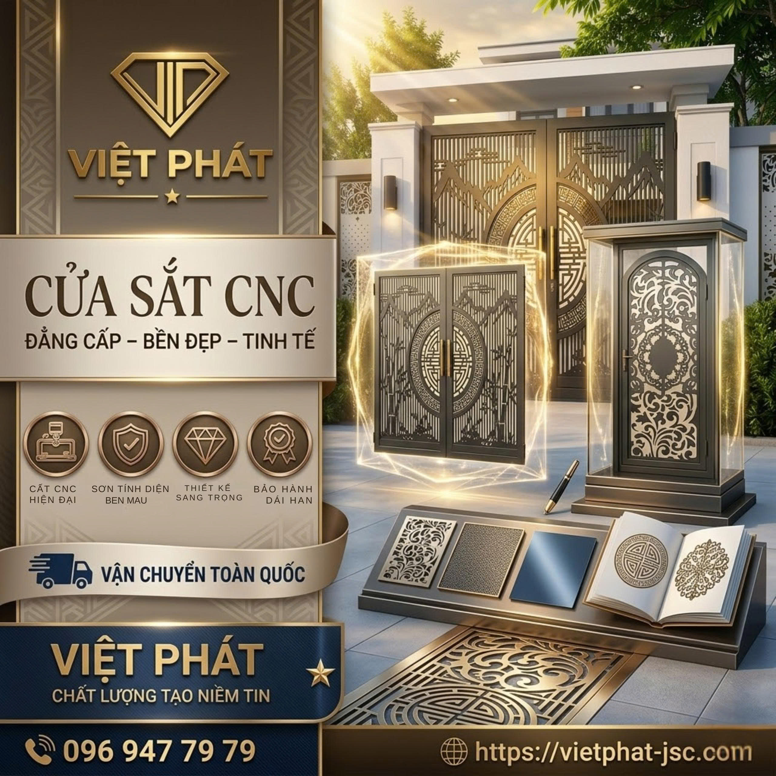 CỬA SẮT CNC VIỆT PHÁT – NÂNG TẦM KHÔNG GIAN SỐNG  2026