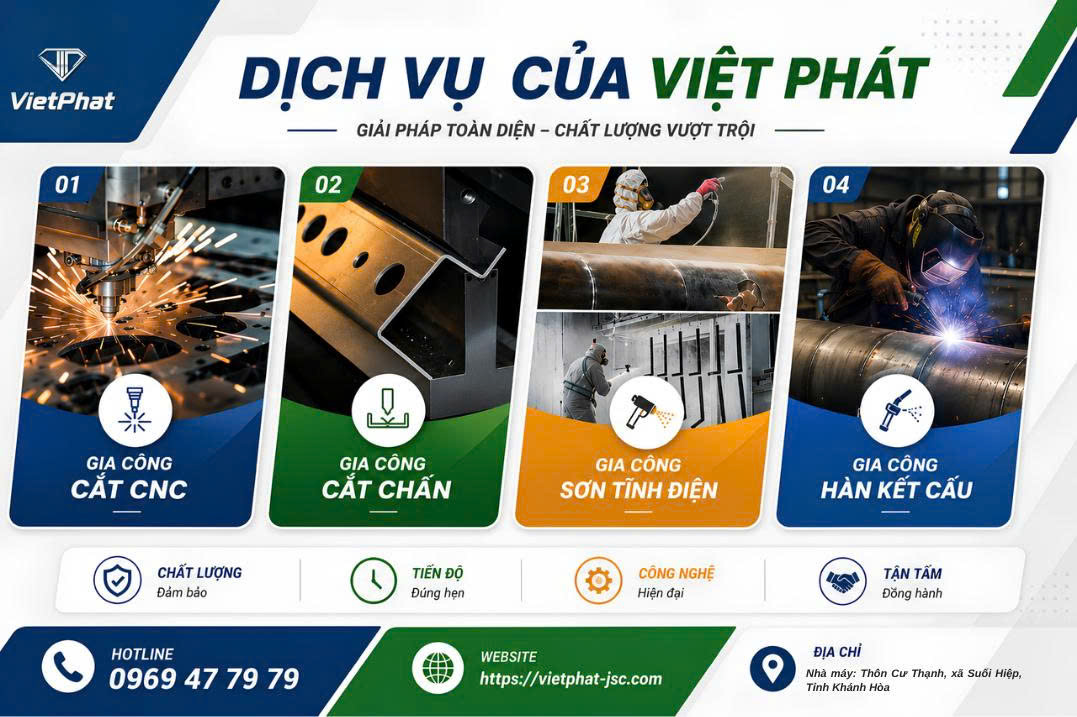 VIỆT PHÁT – GIẢI PHÁP GIA CÔNG CƠ KHÍ CHO MỌI CÔNG TRÌNH